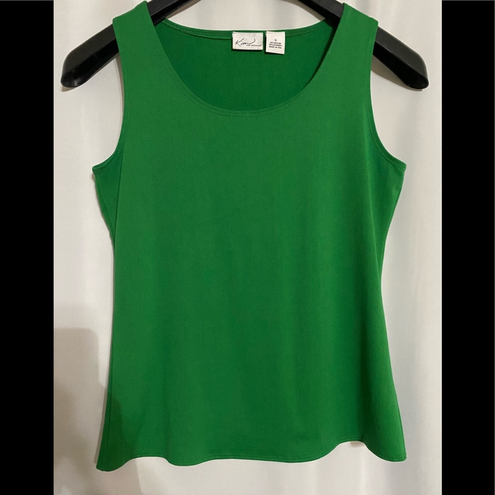 Kim Rogers green tank dress top
